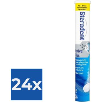 Steradent Reinigingstabletten - Active Plus 30 Tabletten - Voordeelverpakking 24 stuks