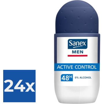 Sanex Deo Roll-on Men - Dermo Active Control 50ml - Voordeelverpakking 24 stuks