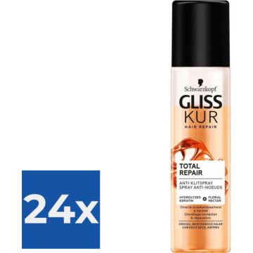 Gliss Total Repair Anti-Klitspray 200ml - Voordeelverpakking 24 stuks