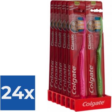 Colgate Tandenborstel – Classic Deep Clean Medium- 1 tandenborstel - Voordeelverpakking 24 stuks