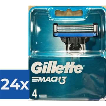 Gillette Scheermesjes Mach3 4 Stuks - Voordeelverpakking 24 stuks