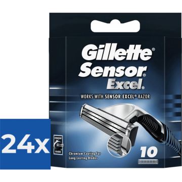 Gillette Sensor Excel - 10 stuks - Scheermesjes - Voordeelverpakking 24 stuks