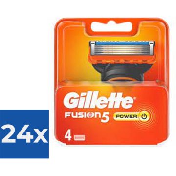 Gillette Fusion Power - Scheermesjes/Navulmesjes - 4 Stuks - Voordeelverpakking 24 stuks