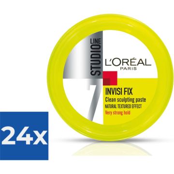 L'Oréal Paris Studio Line Invisi Fix Clean Sculpting Paste - 75 ml - Very Strong - Voordeelverpakking 24 stuks