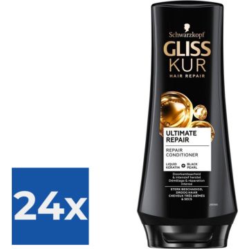 Gliss Kur Conditioner Ultimate Repair 200 ml - Voordeelverpakking 24 stuks