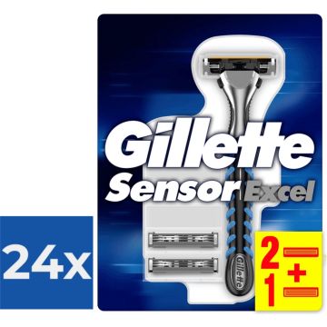 Gillette Sensor Excel - Scheersysteem voor Mannen - Voordeelverpakking 24 stuks