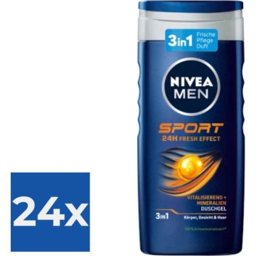 NIVEA Men Sport Douchegel - 250ml - Voordeelverpakking 24 stuks