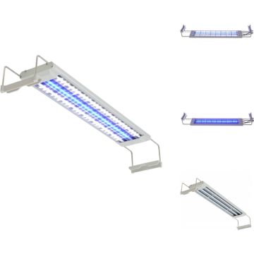 vidaXL Aquariumlamp - LED - 50-60 cm - blauw en wit - energiezuinig - aluminiumlegering - Aquariumverlichting