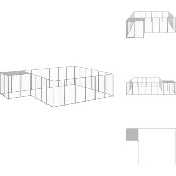 vidaXL Hondenkennel - Grote - veelzijdige buitenkooi - 440 x 330 x 110 cm - Waterbestendig dak - Kennel