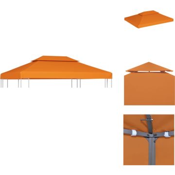 vidaXL Prieeldak - 3 x 4 m - Oranje - Waterbestendig - PVC-coating - 310 g/m² - Partytent