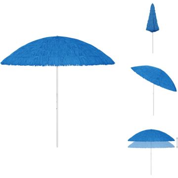 vidaXL Hawaï Parasol - 260 cm Diameter - Kantelend - Blauw - Parasol