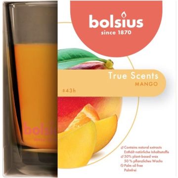 Bolsius Geurkaars True Scents Mango - 9.5 cm / ø 9.5 cm - Voordeelverpakking 2 stuks