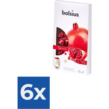 Bolsius Waxmelts pack 6 True Scents Pomegranate - Voordeelverpakking 6 stuks