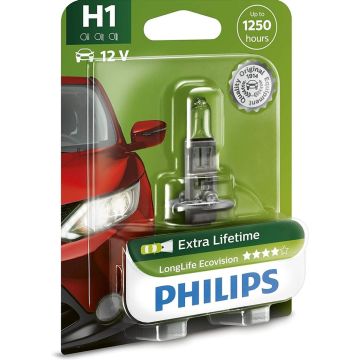 Philips Autolamp H1 Longlife Ecovision 12v/55w Wit