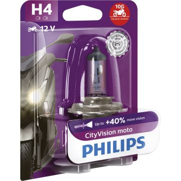 Philips Motorlamp H4 Cityvision 12v/60w Wit