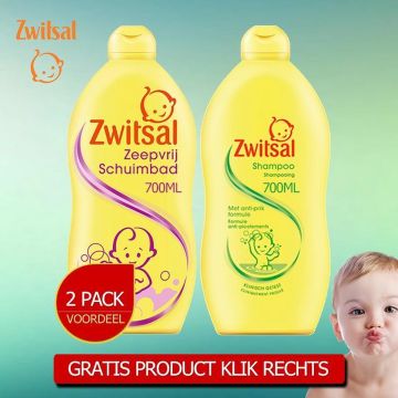 Zwitsal Zeepvrij Schuimbad 700ml - Zwitsal Anti Prik Shampoo 700ml - 2 Pack Voordeelverpakking - Oral Care Kit
