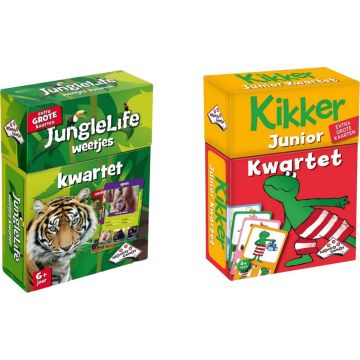 Spellenbundel - Kwartet - 2 stuks - Sealife Junglelife Kwartet &amp; Kikker Jr. Kwartet