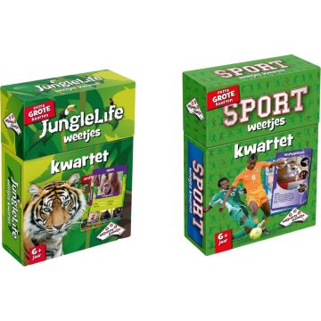 Spellenbundel - Kwartet - 2 stuks - Sealife Junglelife Kwartet &amp; Sport Weetjes Kwartet
