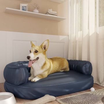 Prolenta premium Hondenmand ergonomisch schuim 88x65 cm kunstleer donkerblauw