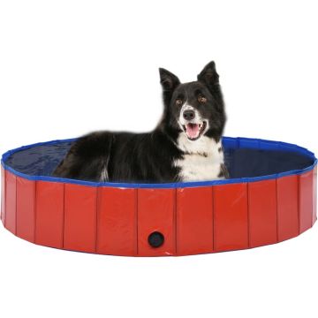 Prolenta Premium - Hondenzwembad inklapbaar 160x30 cm PVC rood - Huis en Tuin