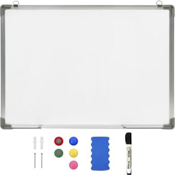 Prolenta Premium - Whiteboard magnetisch 90x60 cm staal wit