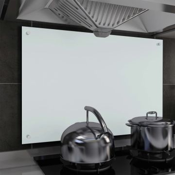 Prolenta Premium - Spatscherm keuken 90x60 cm gehard glas wit
