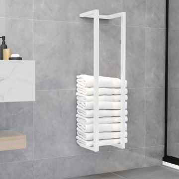 Prolenta Premium - Handdoekenrek 25x20x95 cm staal wit