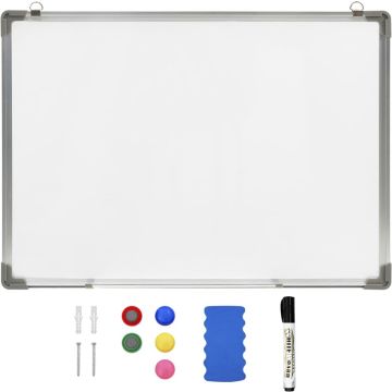 Prolenta Premium - Whiteboard magnetisch 70x50 cm staal wit