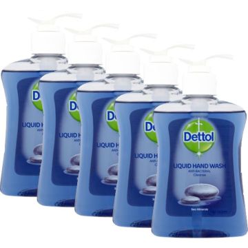 Dettol Antibacteriële Handzeep Pomp - Sea Minerals - 5 x 250 ml - Voordeelverpakking