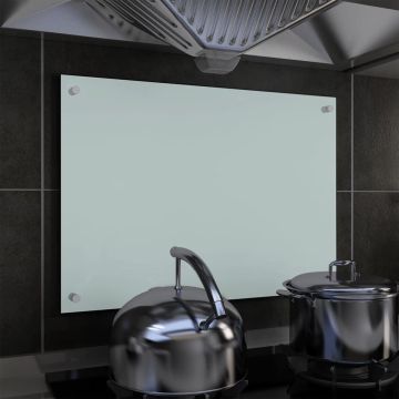 Prolenta Premium - Spatscherm keuken 70x50 cm gehard glas wit
