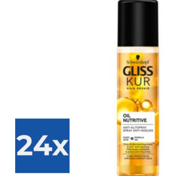 Gliss Oil Nutritive Anti-Klitspray 200ml - Voordeelverpakking 24 stuks